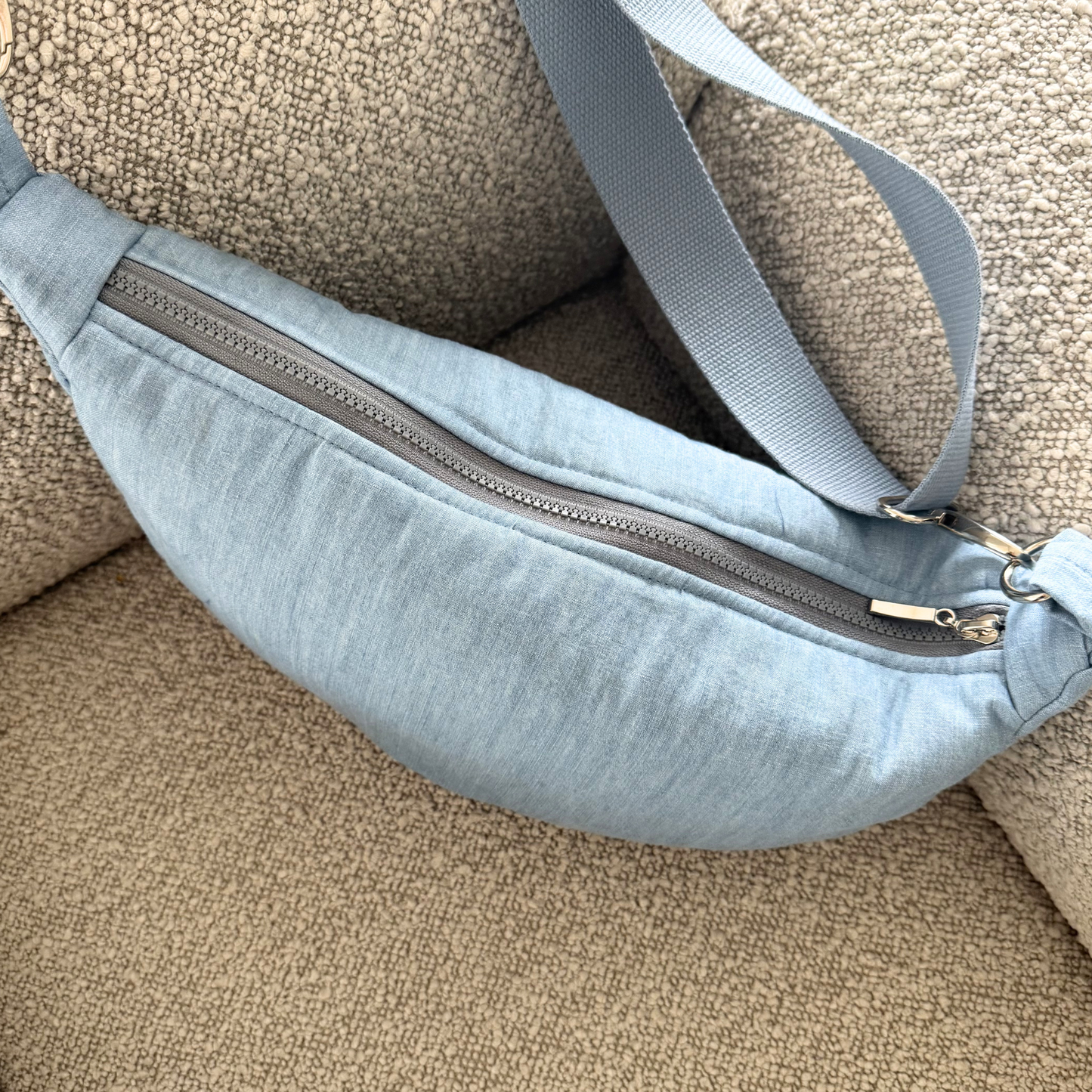 Luna Bag  - Jeans Puffy -  SILBER - Umhängetasche ANNIWAY