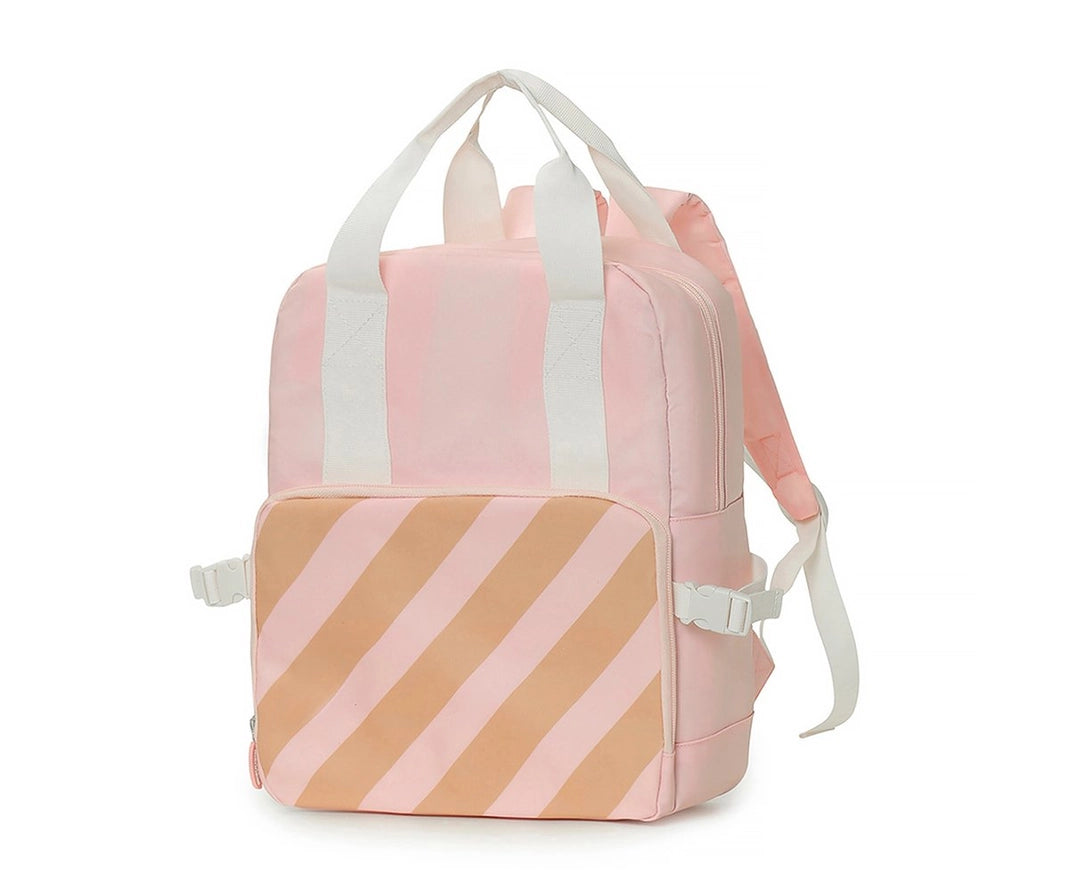 Thermo-Rucksack für Kinder, gestreift, rosa