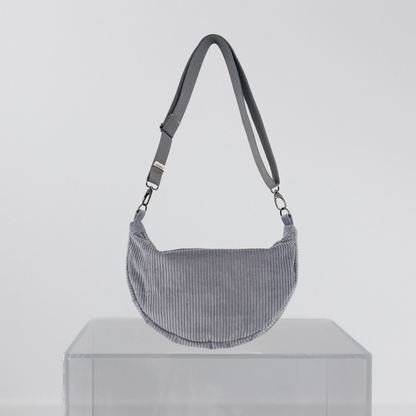 Luna Bag CORD grau metallic Umhängetasche ANNIWAY