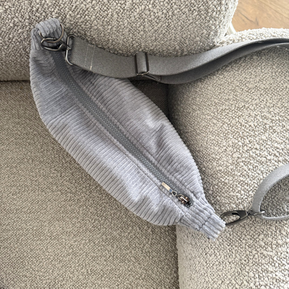 Luna Bag CORD grau metallic Umhängetasche ANNIWAY