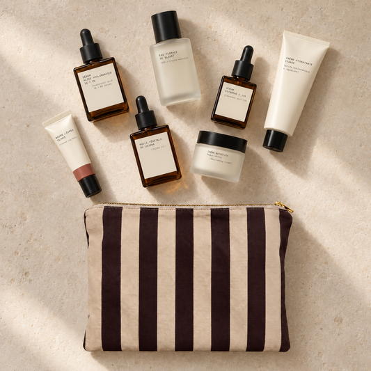Beautybag braun beige mit Essentials