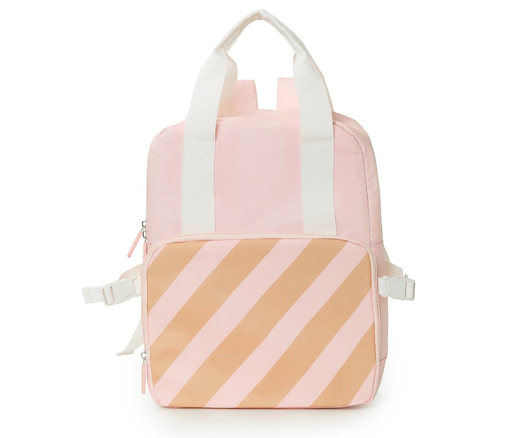 Thermo-Rucksack für Kinder, gestreift, rosa