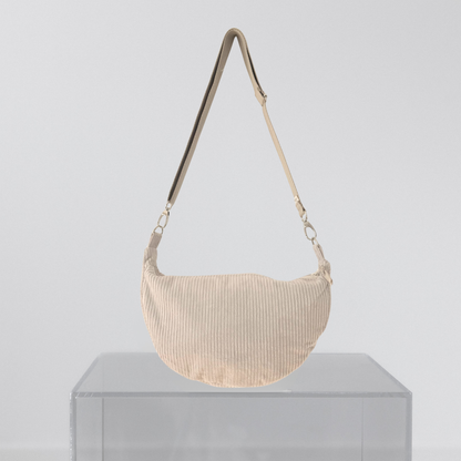 Umhängetasche cord beige