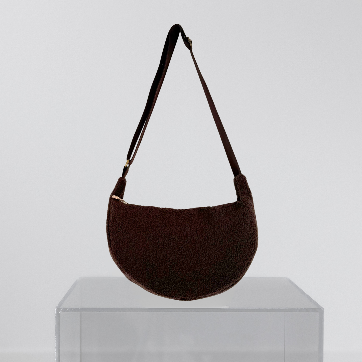 Luna dunkelbrau Teddy Boucle Front