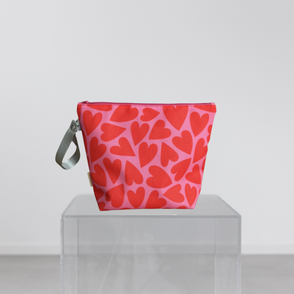 Aquabella Wetbag Herzen Pink Rot wasserabweisende Nasstasche für Kita, Reisen und Schwimmbad von Anniway