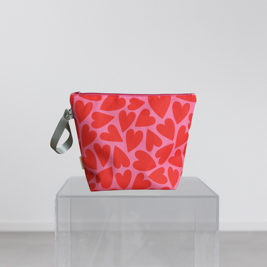 Aquabella Wetbag Herzen Pink Rot wasserabweisende Nasstasche für Kita, Reisen und Schwimmbad von Anniway